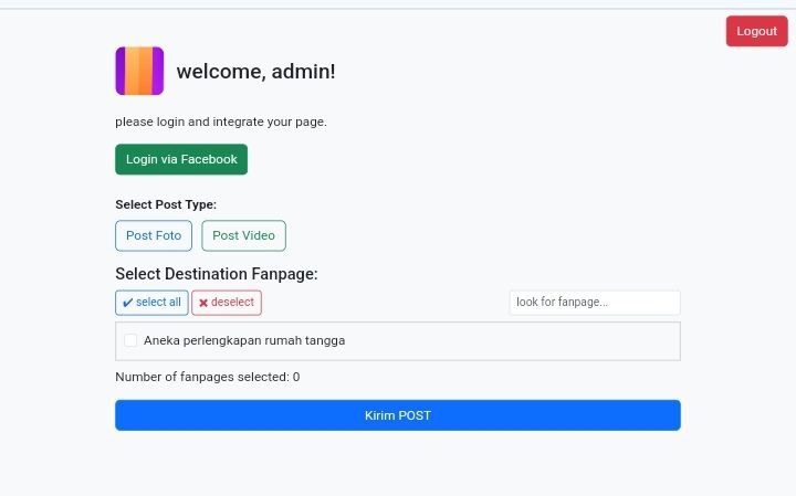 Screenshot Login Postpage